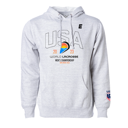 USA Classic Unisex Hoodie Athletic Grey