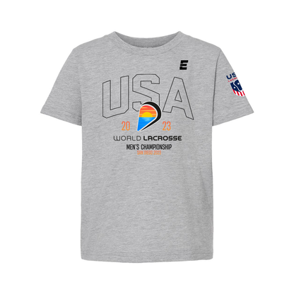 USA Classic Youth Short Sleeve Tee Athletic Grey