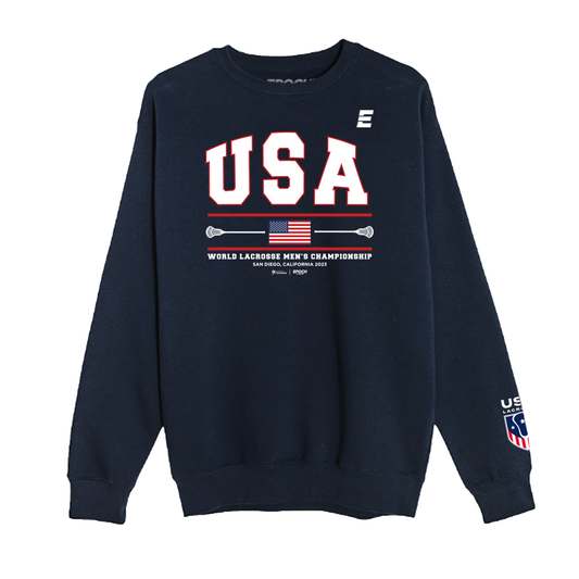 USA Premium Unisex Crewneck Sweatshirt Navy