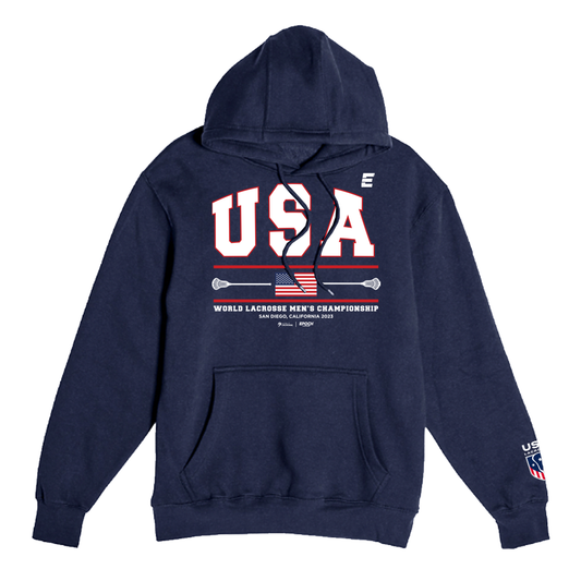 USA Premium Unisex Hoodie Sweatshirt Navy