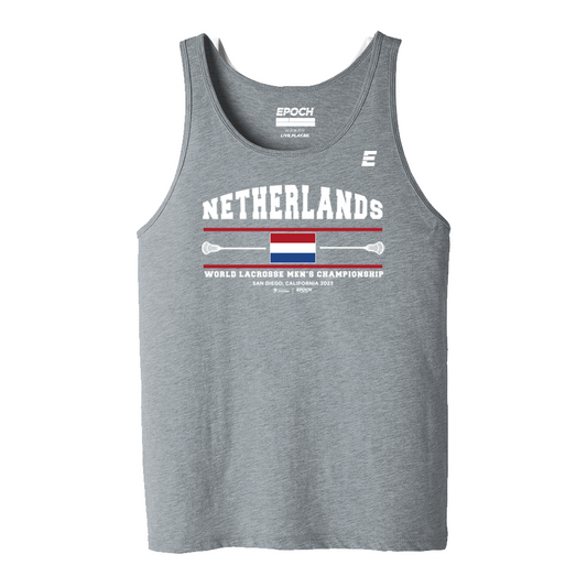 Netherlands Premium Mens Tank Athletic Grey