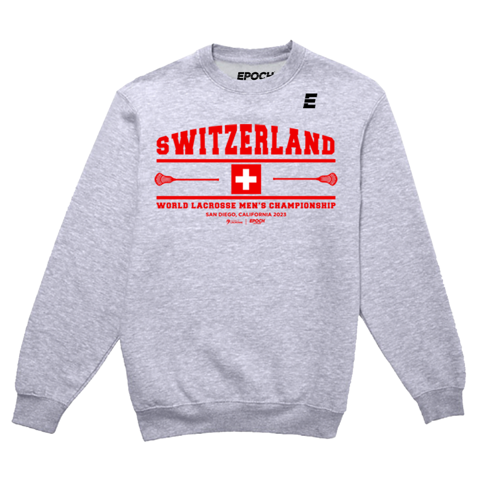 Switzerland Premium Unisex Crewneck Sweatshirt Athletic Grey
