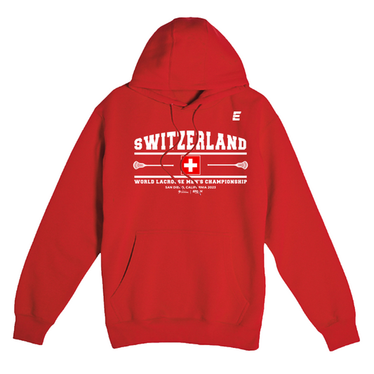 Switzerland Premium Unisex Hoodie Sweatshirt Red