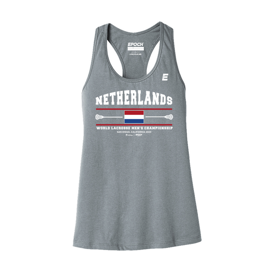 Netherlands Premium Womens Tank Athletic Grey