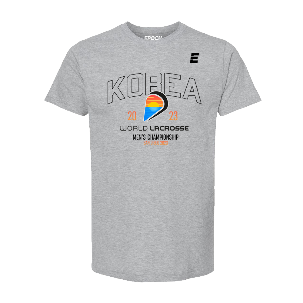 Korea Classic Unisex Short Sleeve Tee Athletic Grey