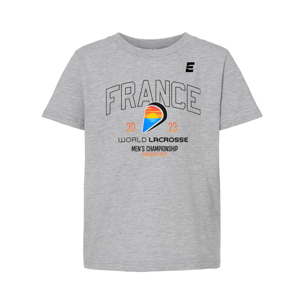 France Classic Youth Short Sleeve Tee Athletic Grey