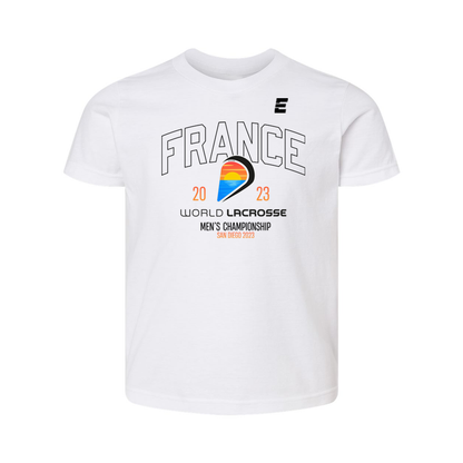 France Classic Youth Short Sleeve Tee White