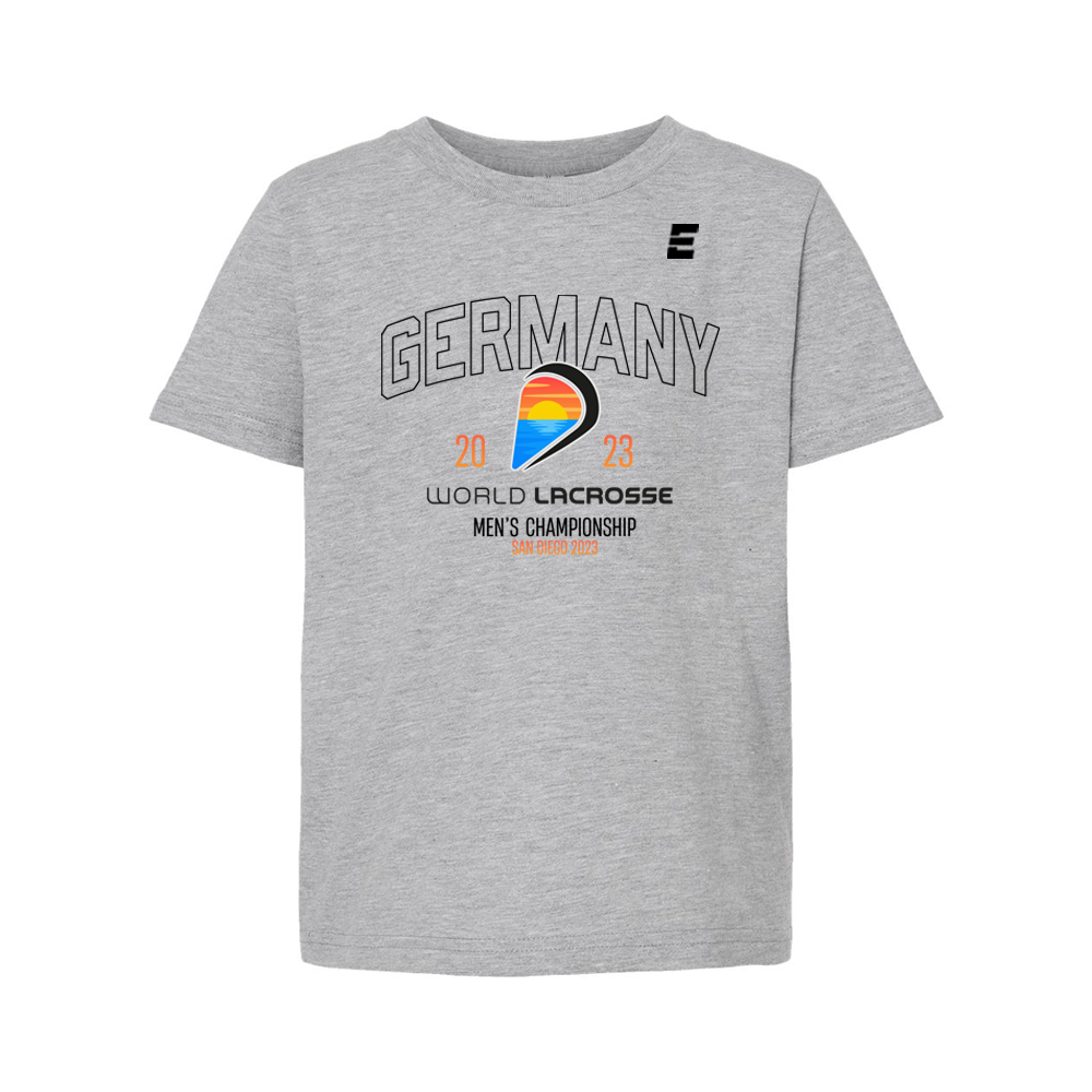 Germany Classic Youth Short Sleeve Tee Athletic Grey