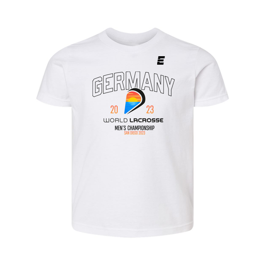 Germany Classic Youth Short Sleeve Tee White