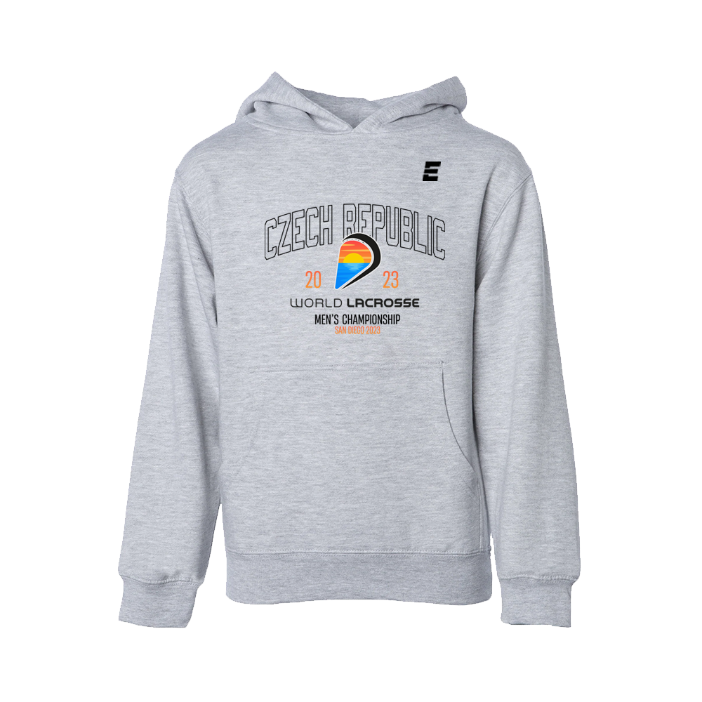 Czech Republic Classic Youth Hoodie Athletic Grey