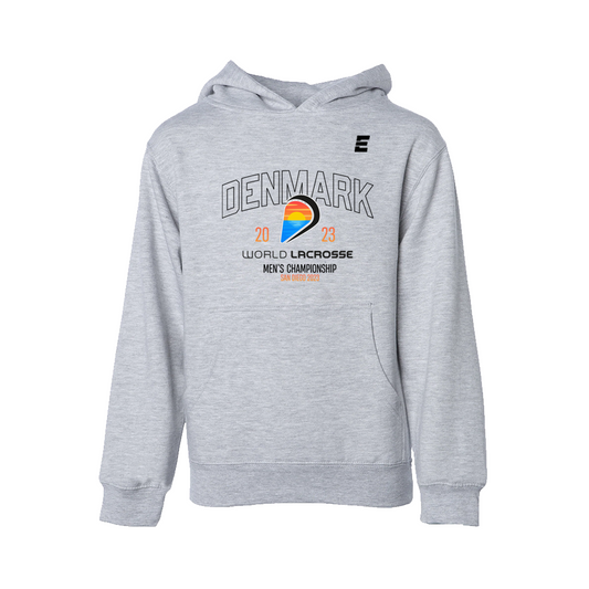 Denmark Classic Youth Hoodie Athletic Grey