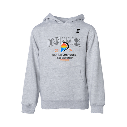 Denmark Classic Youth Hoodie Athletic Grey