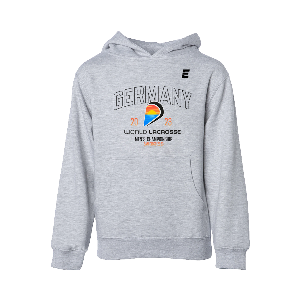 Germany Classic Youth Hoodie Athletic Grey