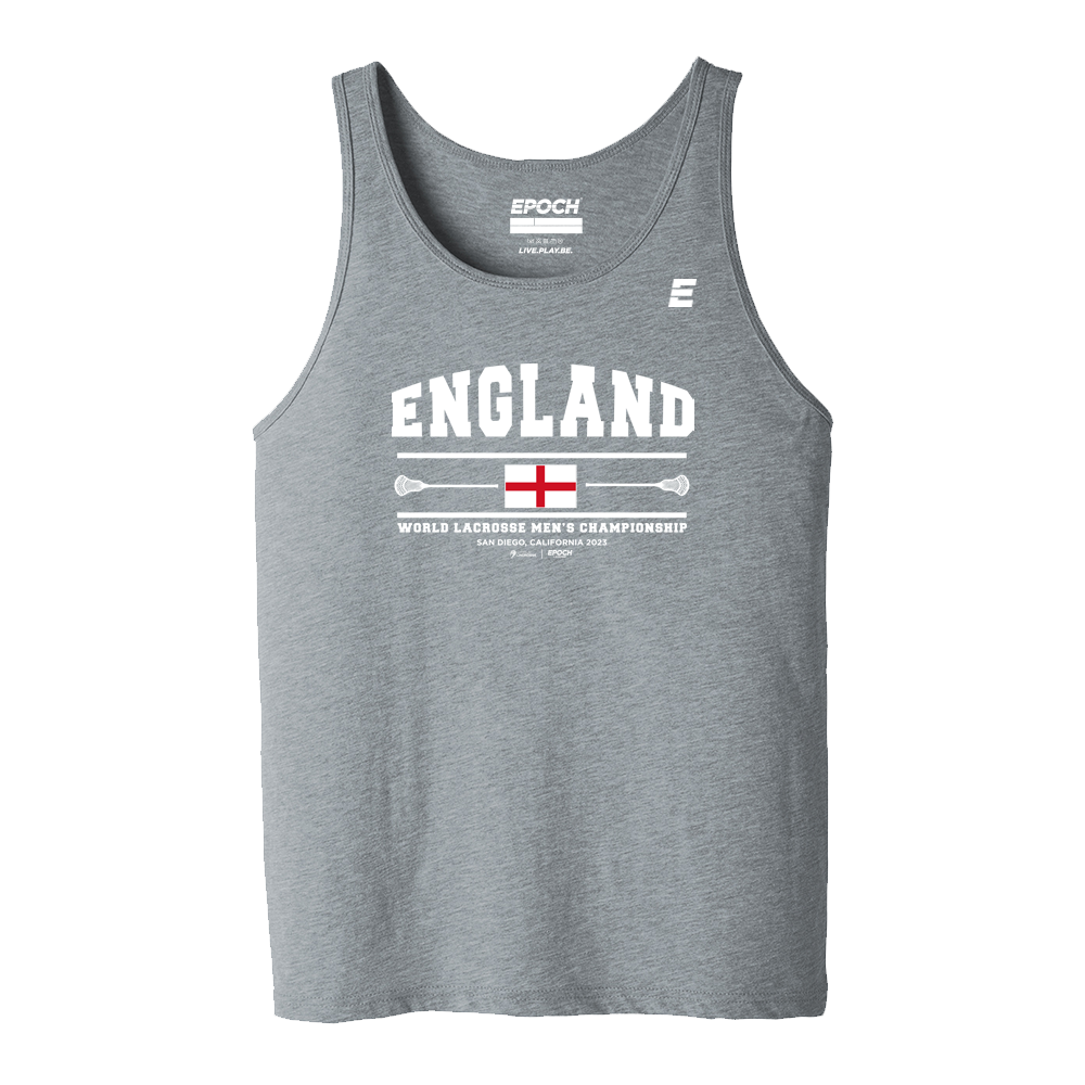 England Premium Mens Tank Athletic Grey