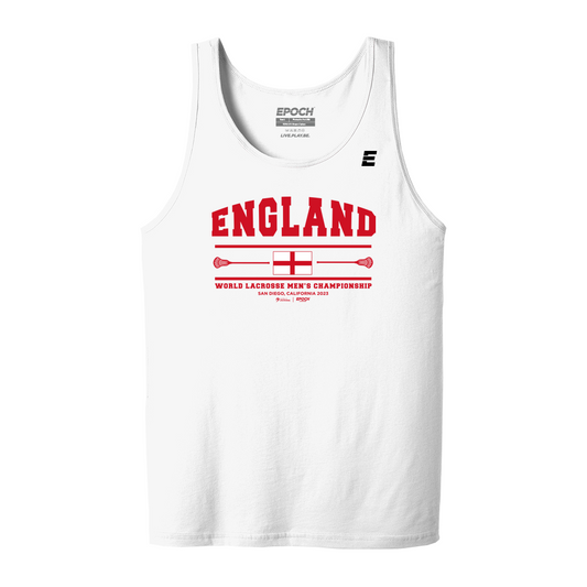 England Premium Mens Tank White