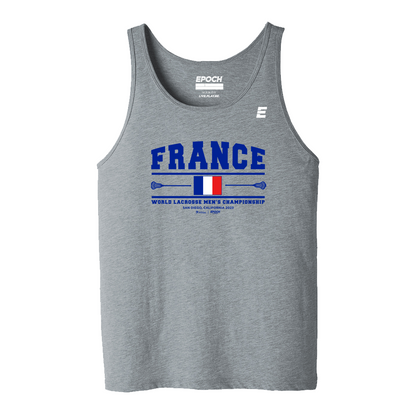 France Premium Mens Tank Athletic Grey