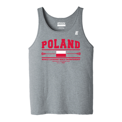 Poland Premium Mens Tank Athletic Grey