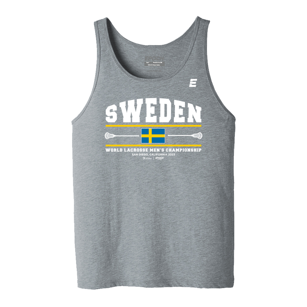 Sweden Premium Mens Tank Athletic Grey