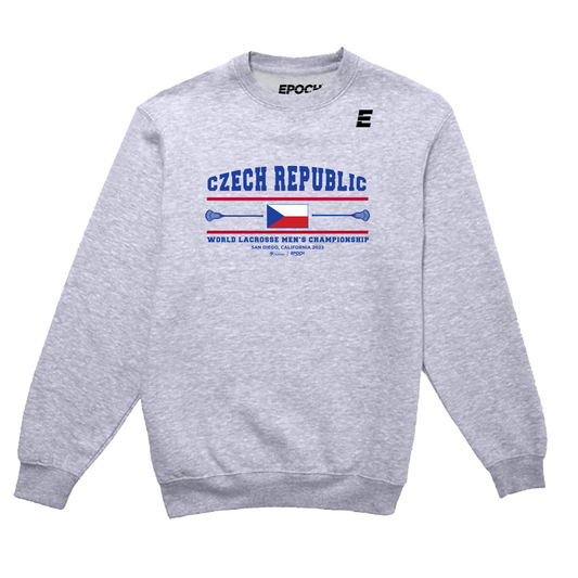 Czech Republic Premium Unisex Crewneck Sweatshirt Athletic Grey
