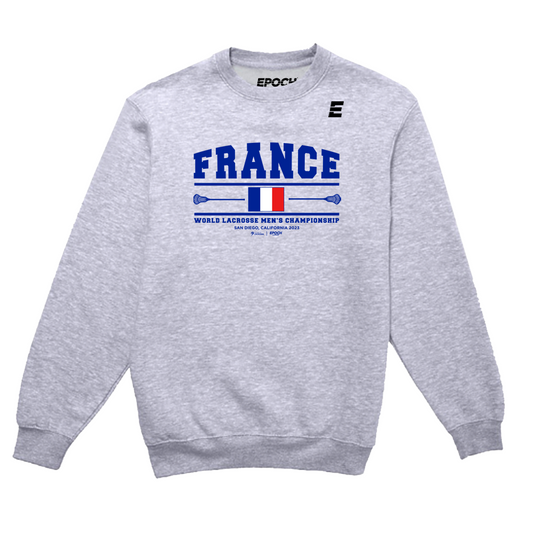 France Premium Unisex Crewneck Sweatshirt Athletic Grey