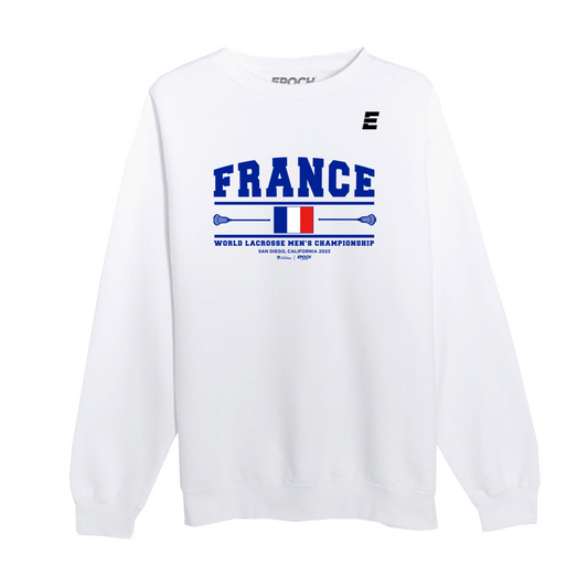 France Premium Unisex Crewneck Sweatshirt White