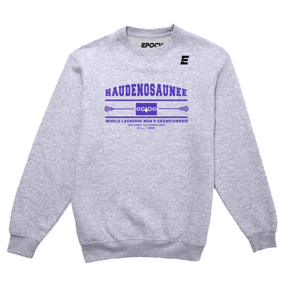 Haudenosaunee Premium Unisex Crewneck Sweatshirt Athletic Grey