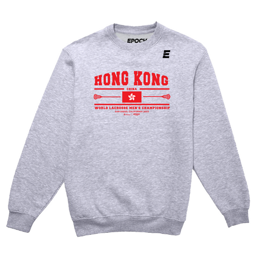 Hong Kong Premium Unisex Crewneck Sweatshirt Athletic Grey