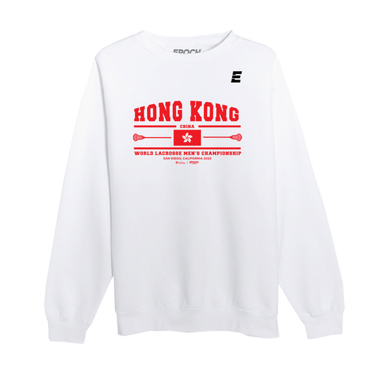 Hong Kong Premium Unisex Crewneck Sweatshirt White