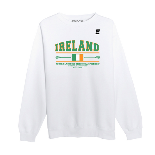 Ireland Premium Unisex Crewneck Sweatshirt White