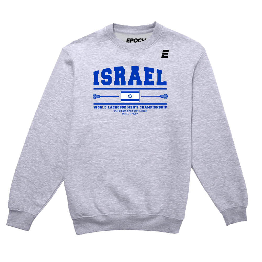 Israel Premium Unisex Crewneck Sweatshirt Athletic Grey