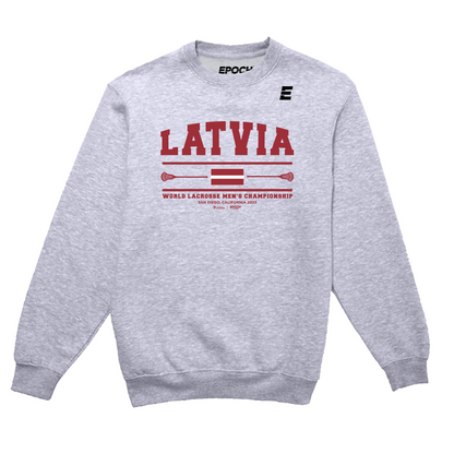 Latvia Premium Unisex Crewneck Sweatshirt Athletic Grey