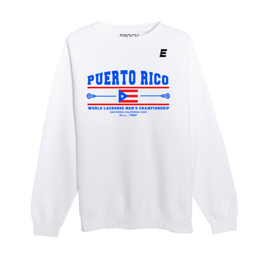 Puerto Rico Premium Unisex Crewneck Sweatshirt White