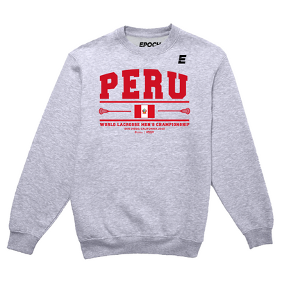 Peru Premium Unisex Crewneck Sweatshirt Athletic Grey