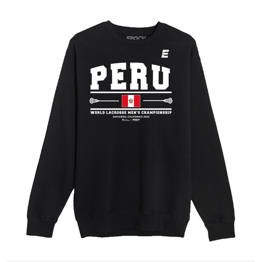 Peru Premium Unisex Crewneck Sweatshirt Black