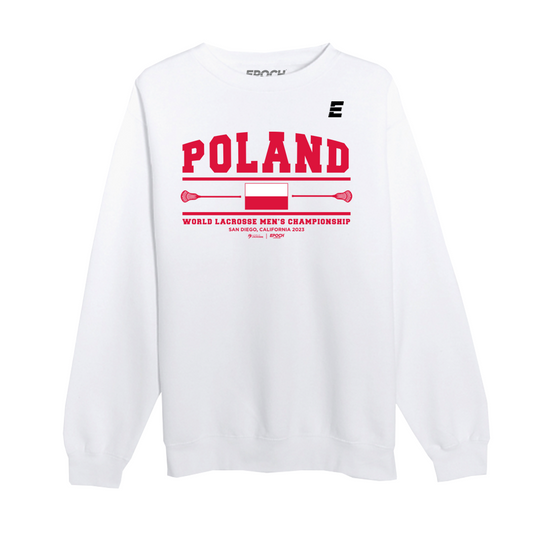 Poland Premium Unisex Crewneck Sweatshirt White