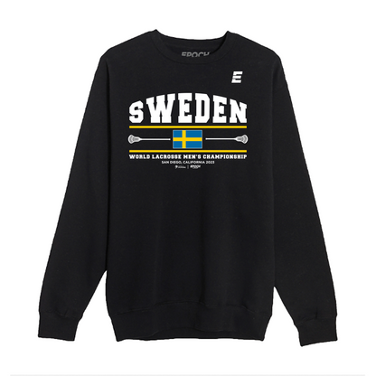 Sweden Premium Unisex Crewneck Sweatshirt Black
