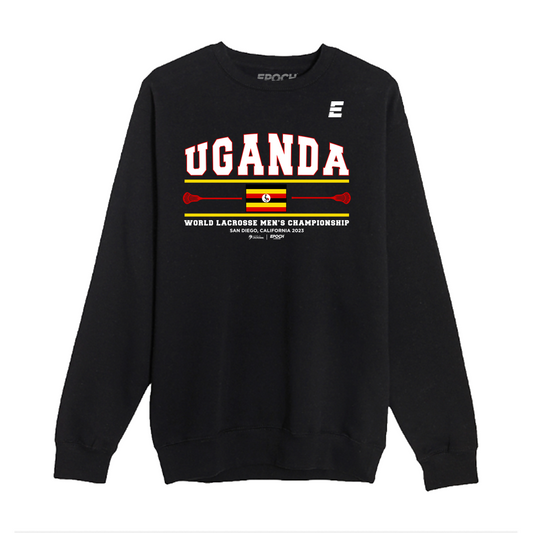 Uganda Premium Unisex Crewneck Sweatshirt Black