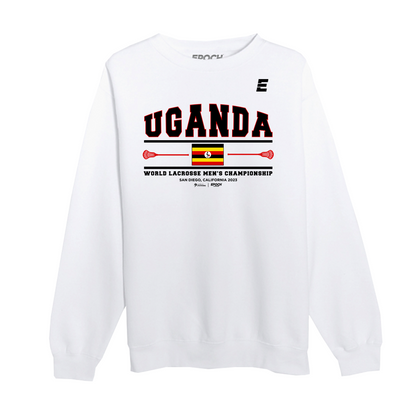 Uganda Premium Unisex Crewneck Sweatshirt White