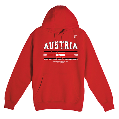 Austria Premium Unisex Hoodie Sweatshirt Red