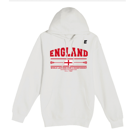 England Premium Unisex Hoodie Sweatshirt White