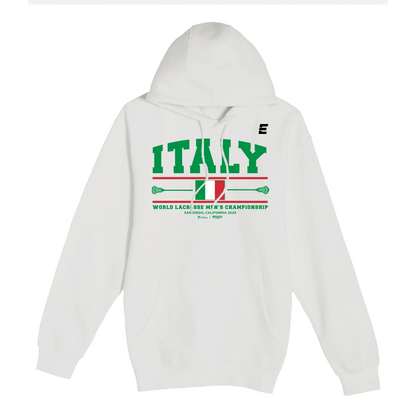 Italy Premium Unisex Hoodie Sweatshirt White