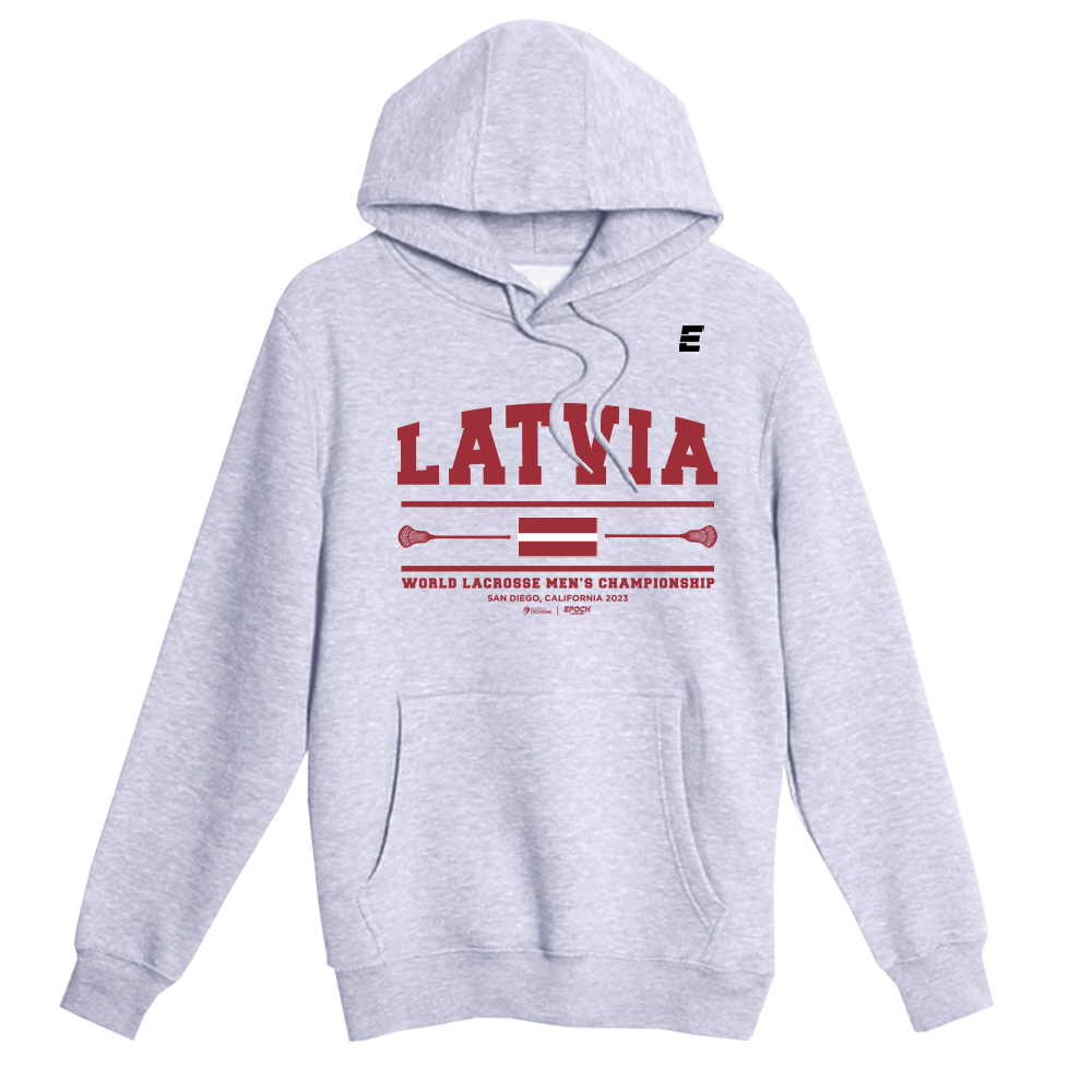 Latvia Premium Unisex Hoodie Sweatshirt Athletic Grey