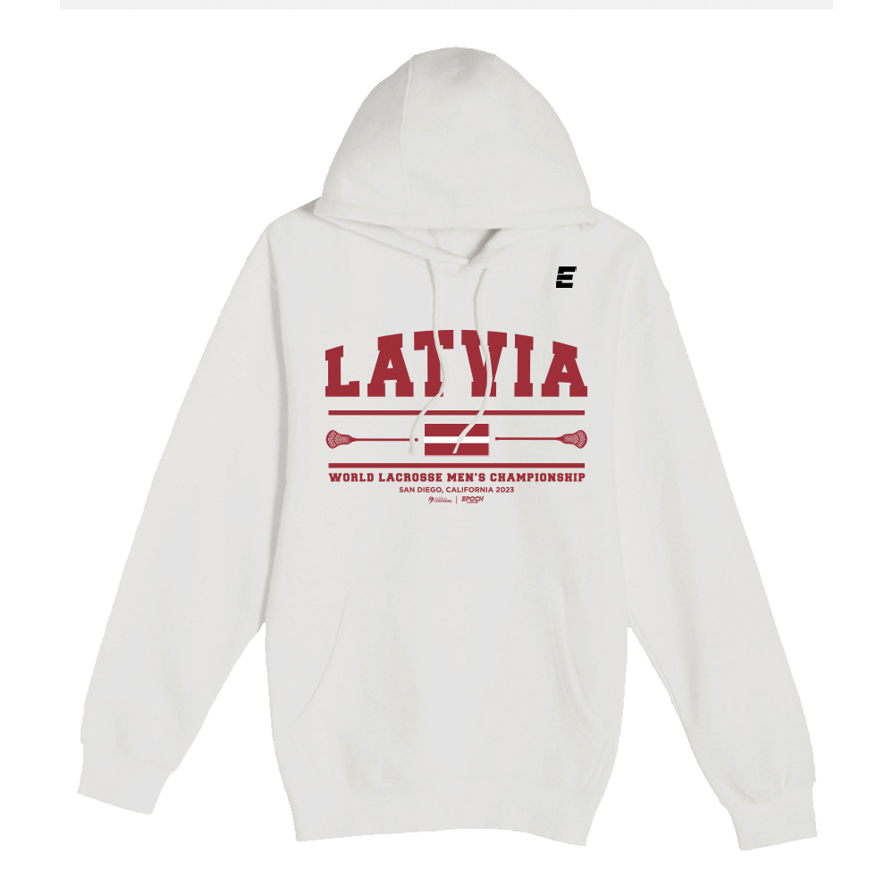 Latvia Premium Unisex Hoodie Sweatshirt White