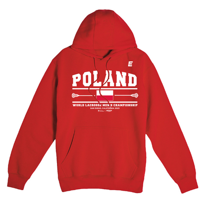 Poland Premium Unisex Hoodie Sweatshirt Red