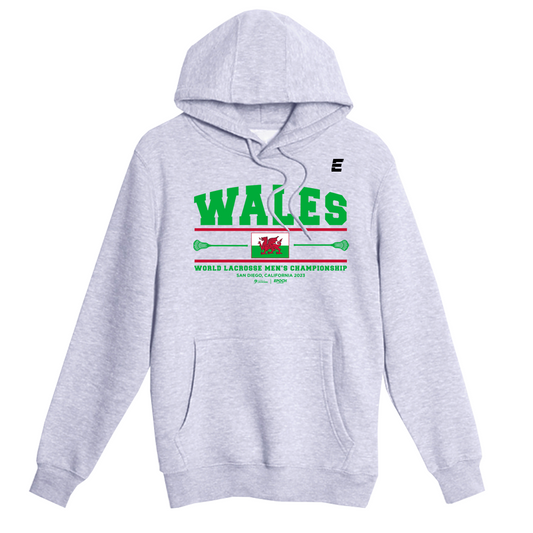 Wales Premium Unisex Hoodie Sweatshirt Athletic Grey
