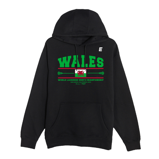 Wales Premium Unisex Hoodie Sweatshirt Black