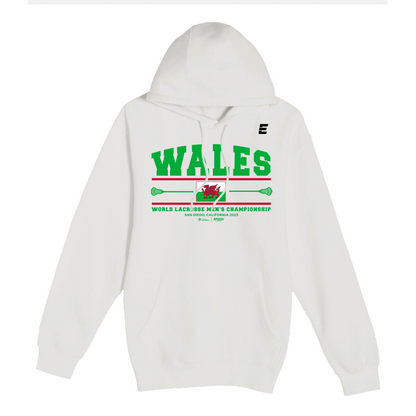 Wales Premium Unisex Hoodie Sweatshirt White