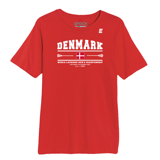 Denmark Premium Unisex Short Sleeve Tee Red