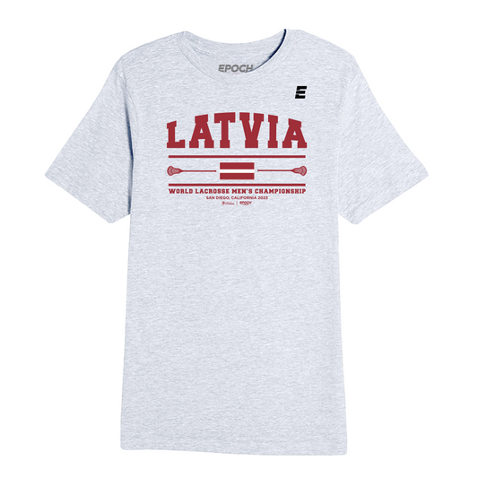 Latvia Premium Unisex Short Sleeve Tee Athletic Grey
