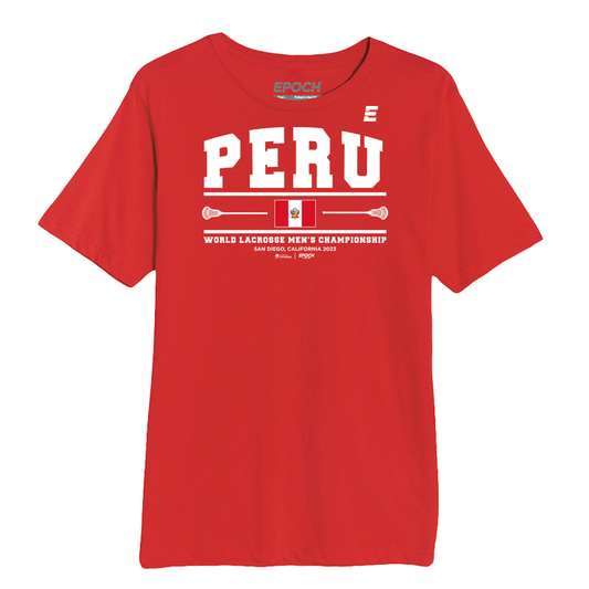 Peru Premium Unisex Short Sleeve Tee Red